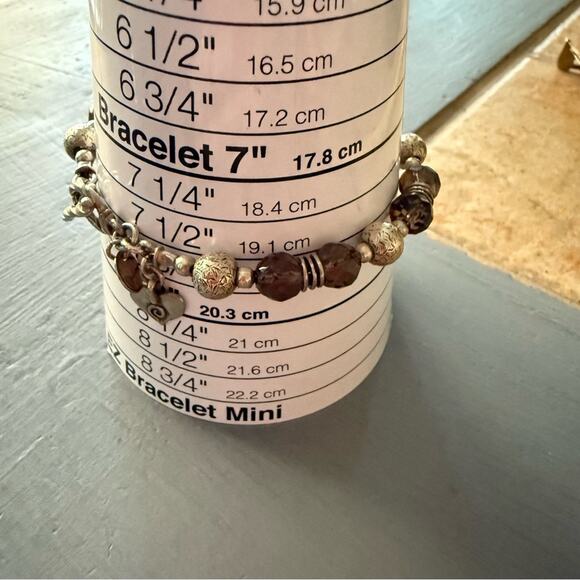 Silpada 925 Sterling Silver Smoky Quartz Beaded Bracelet - Picture 10 of 10